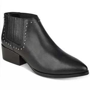 Marc Fisher Womens Black Leather Studded Chelsea Ankle Boots Western Size 9